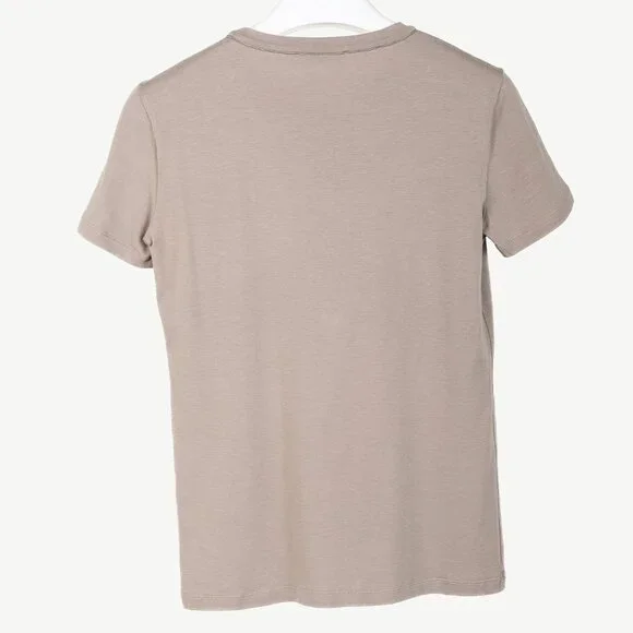 Brunello Cucinelli SS/16 Taupe Cotton Jersey Monili-Bead T-Shirt - Picture 3 of 10